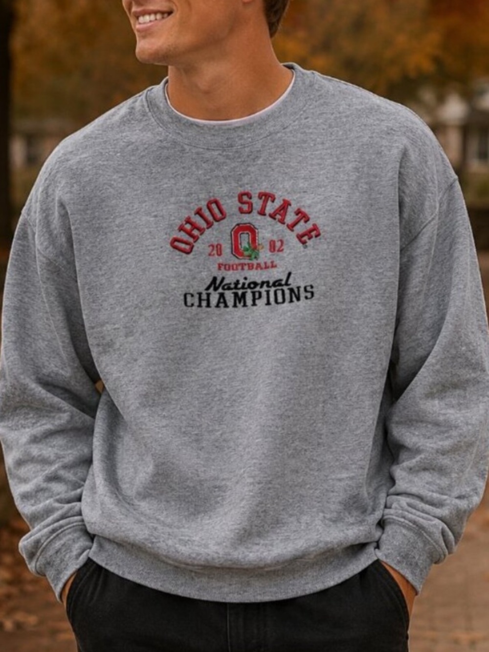 Lee vintage Gray Ohio State 2002 National Champions Sweatshirt XL 54765